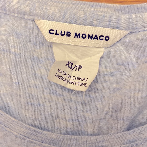 Club Monaco XS Light Blue Front Tie Crop - Picture 3 of 4